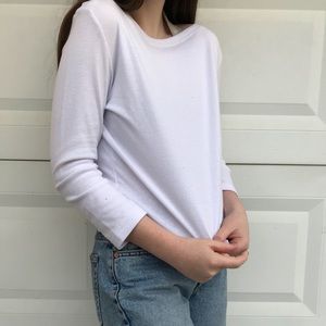 White Thrifted Quarter Sleeve